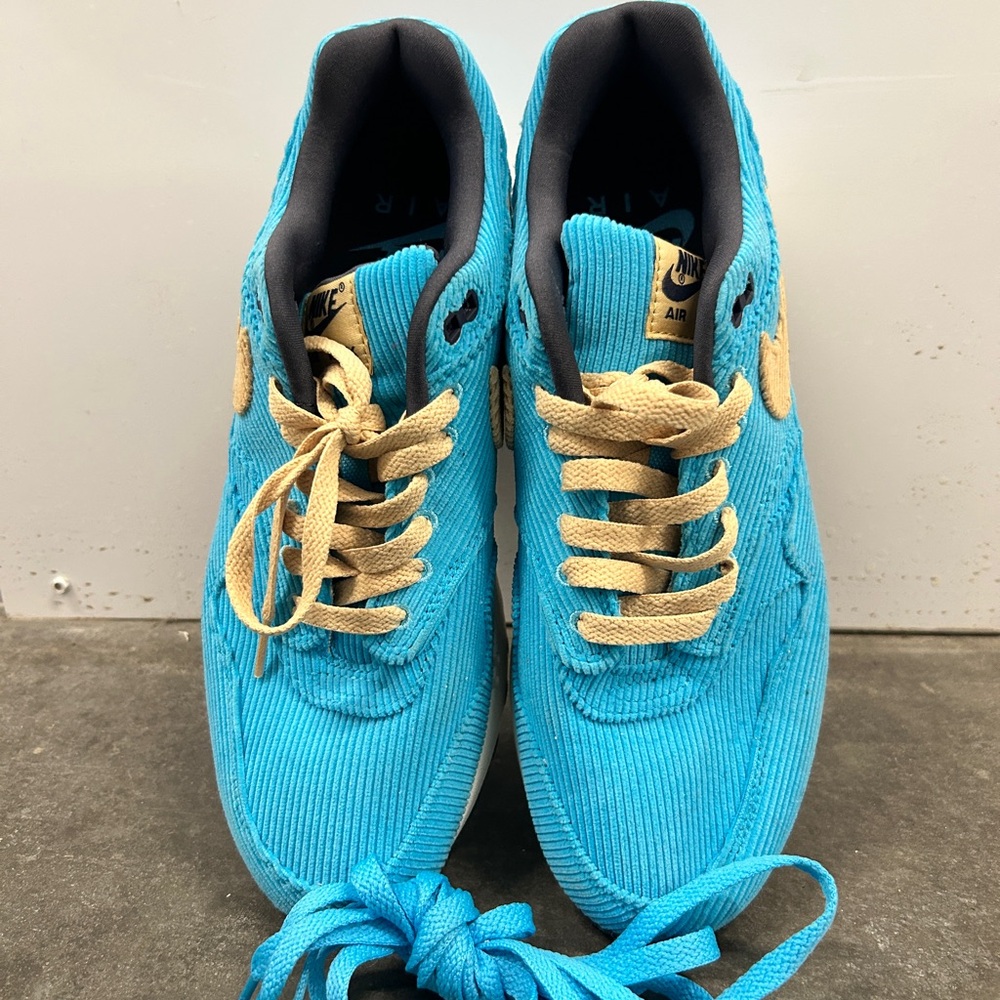 Nike Air Max 1 Blue with Gold Accents